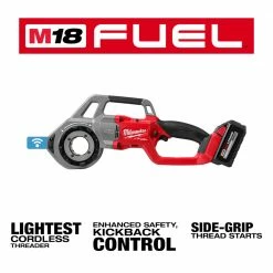 Milwaukee 2870-22 M18 18V FUEL Cordless Compact Pipe Threader W/ ONE KEY Kit Tools & Equipment