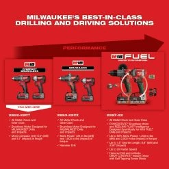Milwaukee 2892-22CT M18 18V 2-Tool Drill Driver And Impact Driver Combo Kit Tools & Equipment