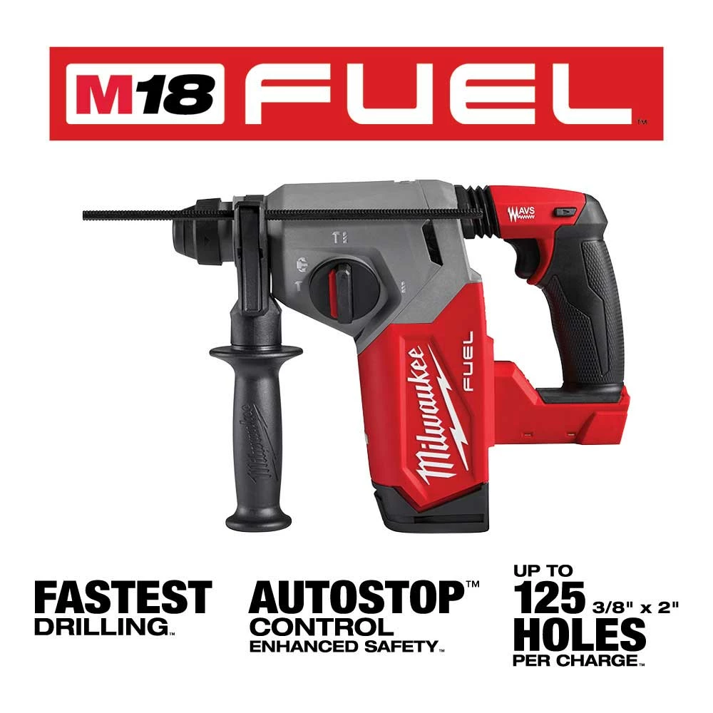 Tools & Equipment Milwaukee 2912-20 M18 FUEL 18V 1" SDS Plus Brushless Rotary Hammer - Bare Tool 4 Tools & Equipment Milwaukee 2912-20 M18 FUEL 18V 1" SDS Plus Brushless Rotary Hammer - Bare Tool