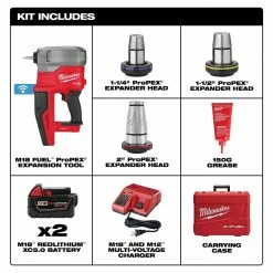 Milwaukee 2932-22XC M18 FUEL 2" ProPEX Expander Kit W/ 1-1/4" - 2" Expander Hose Tools & Equipment