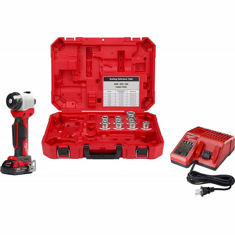 Milwaukee 2935X-21 M18 18V Cable Stripper Kit For Copper RHW, RHH, USE Tools & Equipment 3 Milwaukee 2935X-21 M18 18V Cable Stripper Kit For Copper RHW, RHH, USE Tools & Equipment