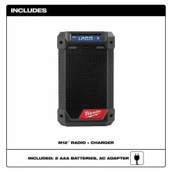 Milwaukee 2951-20 M12 12V Bluetooth Speaker Radio/Charger - Bare Tool