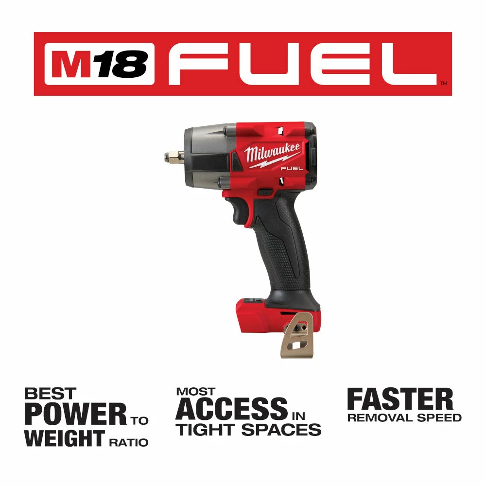 Milwaukee 2960-20 M18 FUEL 18V 3/8" Cordless Mid-Torque Impact Wrench -Bare Tool 4 Milwaukee 2960-20 M18 FUEL 18V 3/8" Cordless Mid-Torque Impact Wrench -Bare Tool