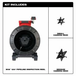 Milwaukee 2973-20 120’ High Resolution Pipeline Inspection Reel - Bare Tool