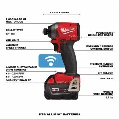 Tools & Equipment Milwaukee 2996-22 M18 FUEL 18V Hammer Drill And Impact Driver Combo Kit