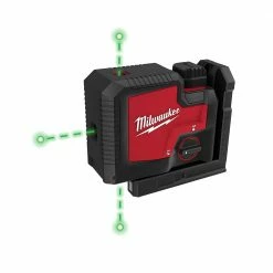 Milwaukee 3510-21 REDLITHIUM USB Rechargeable Cordless Green 3-Point Laser