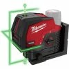 Milwaukee 3622-20 M12 12V Cordless Green Cross Line W/ Plumb Points Laser Level