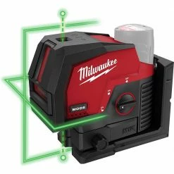 Milwaukee 3622-20 M12 12V Cordless Green Cross Line W/ Plumb Points Laser Level