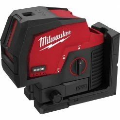 Milwaukee 3622-20 M12 12V Cordless Green Cross Line W/ Plumb Points Laser Level
