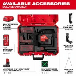 Milwaukee 3631-21 M12 360 Degree Green Beam Single Plane Laser Kit 17 Milwaukee 3631-21 M12 360 Degree Green Beam Single Plane Laser Kit