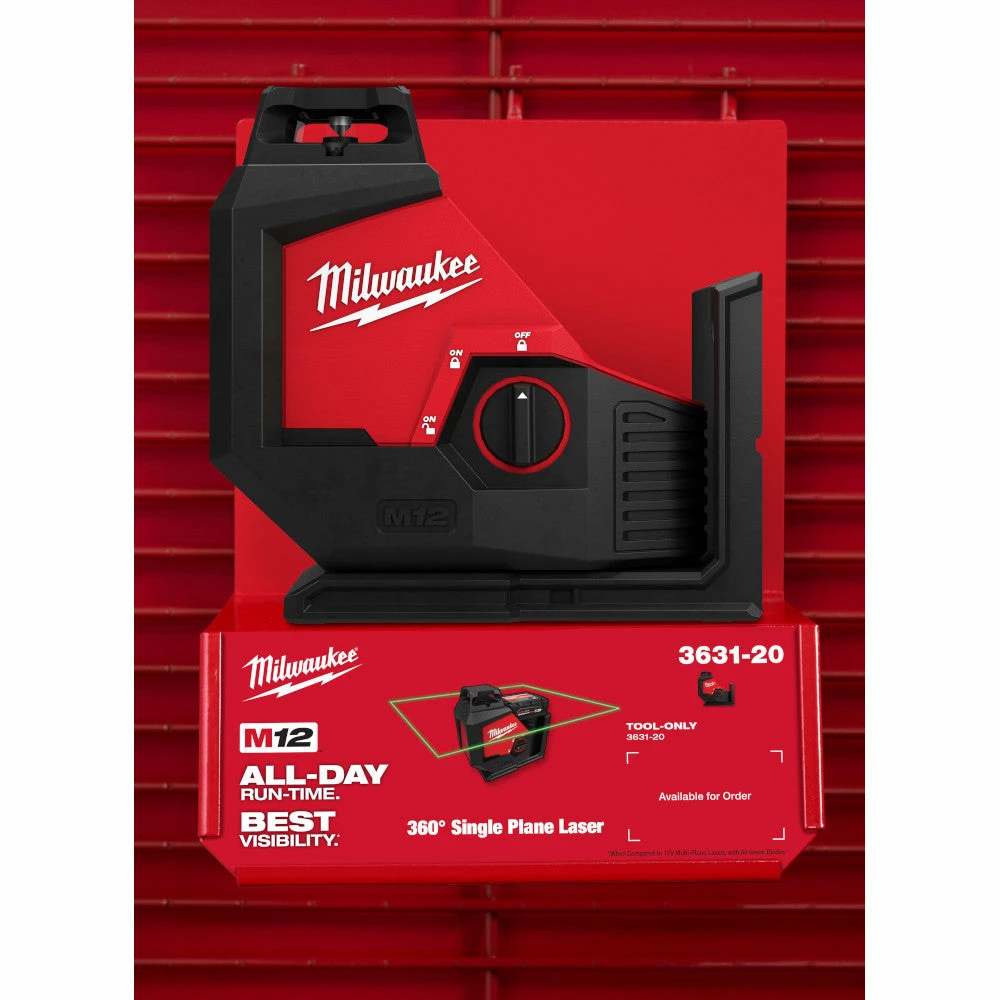 Milwaukee 3631-21 M12 360 Degree Green Beam Single Plane Laser Kit 8 Milwaukee 3631-21 M12 360 Degree Green Beam Single Plane Laser Kit