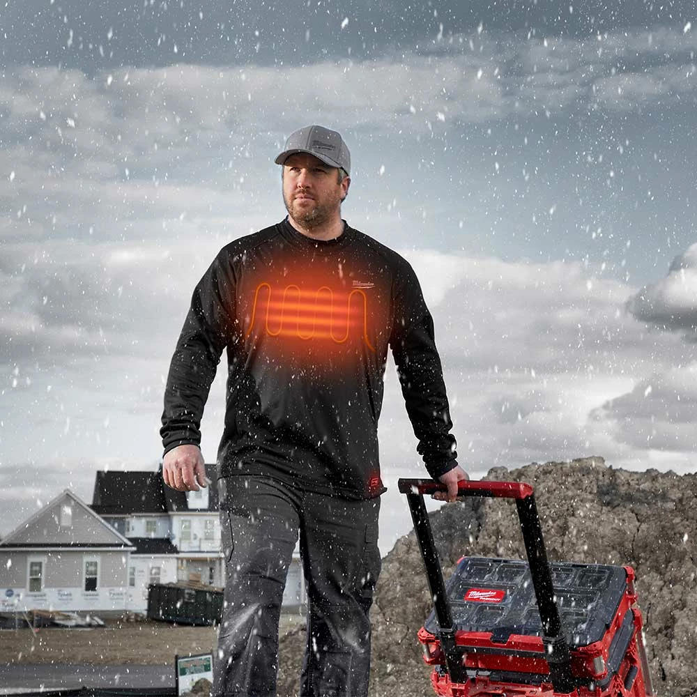 Milwaukee 405B-21L USB Large Rechargeable Midweight Base Layer Shirt Kit Tools & Equipment 6 Milwaukee 405B-21L USB Large Rechargeable Midweight Base Layer Shirt Kit Tools & Equipment