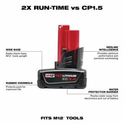 Milwaukee 48-11-2402 M12 12V XC REDLITHIUM Lithium-Ion High Capacity Battery Tools & Equipment