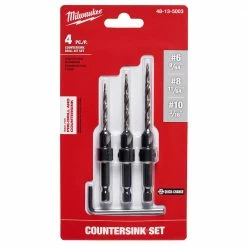 Milwaukee 48-13-5003 #6/#8/#10 Steel Countersink Set - 3 Piece