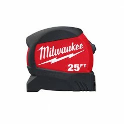 Milwaukee 48-22-0425 25 Ft Compact Wide Blade Tape Measure W/ 12 Ft Standout