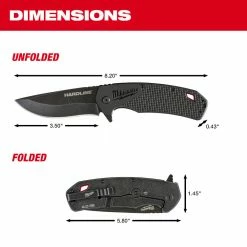 Tools & Equipment Milwaukee 48-22-1999 3.5” HARDLINE Smooth Blade Pocket Knife