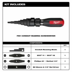 Milwaukee 48-22-2870 7 In 1 Cushion Grip Conduit Reamer W/ ECX Bit Tools & Equipment