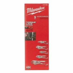 Milwaukee 48-22-3695 TORQUE LOCK Professional Tradesman Locking Pliers Kit -5 PC Tools & Equipment