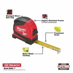 Milwaukee 48-22-6630 30' Compact Heavy Duty Tape Measure