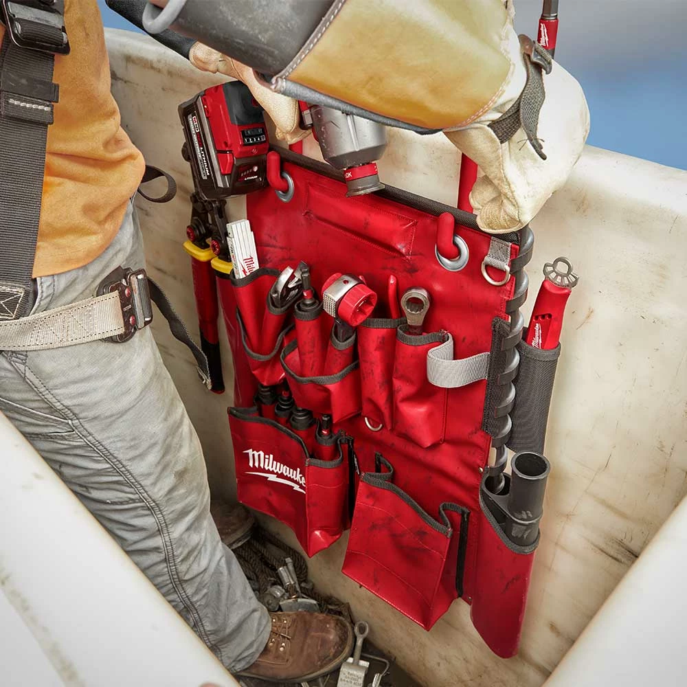 Milwaukee 48-22-8291 18 Pocket Lineman's Compact Durable Aerial Tool Apron Tools & Equipment 5 Milwaukee 48-22-8291 18 Pocket Lineman's Compact Durable Aerial Tool Apron Tools & Equipment