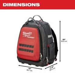 Milwaukee 48-22-8301 48-Pocket Tear-Resistant PACKOUT Modular Storage Backpack Tools & Equipment