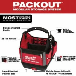 Tools & Equipment Milwaukee 48-22-8310 10-Inch 28-Pocket Ballistic Material Packout Tote