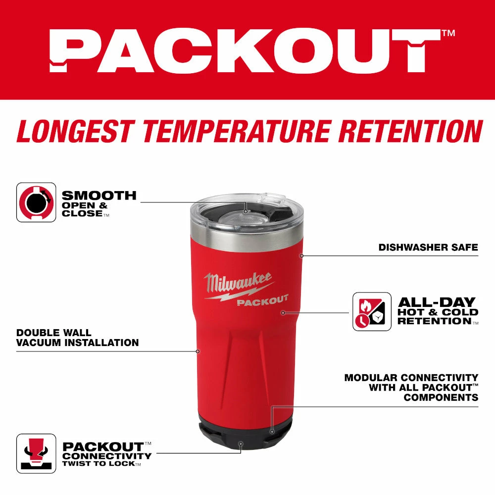 Milwaukee 48-22-8392R PACKOUT 20 OZ Durable Twist Lock Tumbler 4 Milwaukee 48-22-8392R PACKOUT 20 OZ Durable Twist Lock Tumbler