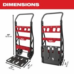 Milwaukee 48-22-8415 PACKOUT Heavy Duty 2-Wheel Cart W/ 400 Lb Weight Capacity Tools & Equipment