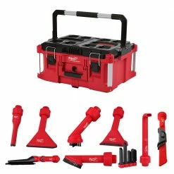 Tools & Equipment Milwaukee 48-22-8425AT Large PACKOUT W/ 7-PC AIR-TIP Attachmment Kit