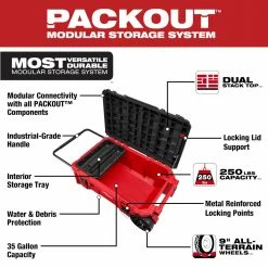 Tools & Equipment Milwaukee 48-22-8428 PACKOUT Rolling Tool Chest W/ Dual Stack Top