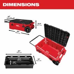 Tools & Equipment Milwaukee 48-22-8428 PACKOUT Rolling Tool Chest W/ Dual Stack Top