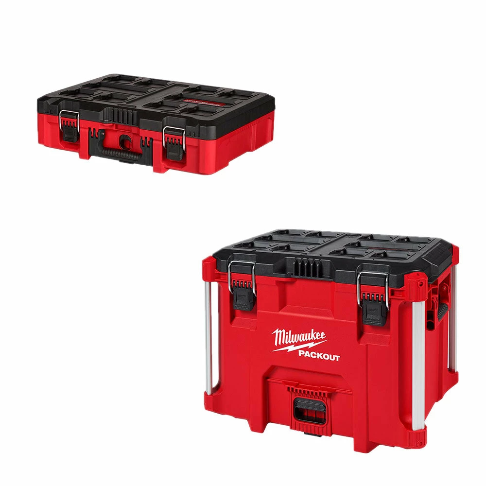 Milwaukee 48-22-842PK PACKOUT Heavy Duty Polymer 2 Tool Box Combo Kit 3 Milwaukee 48-22-842PK PACKOUT Heavy Duty Polymer 2 Tool Box Combo Kit