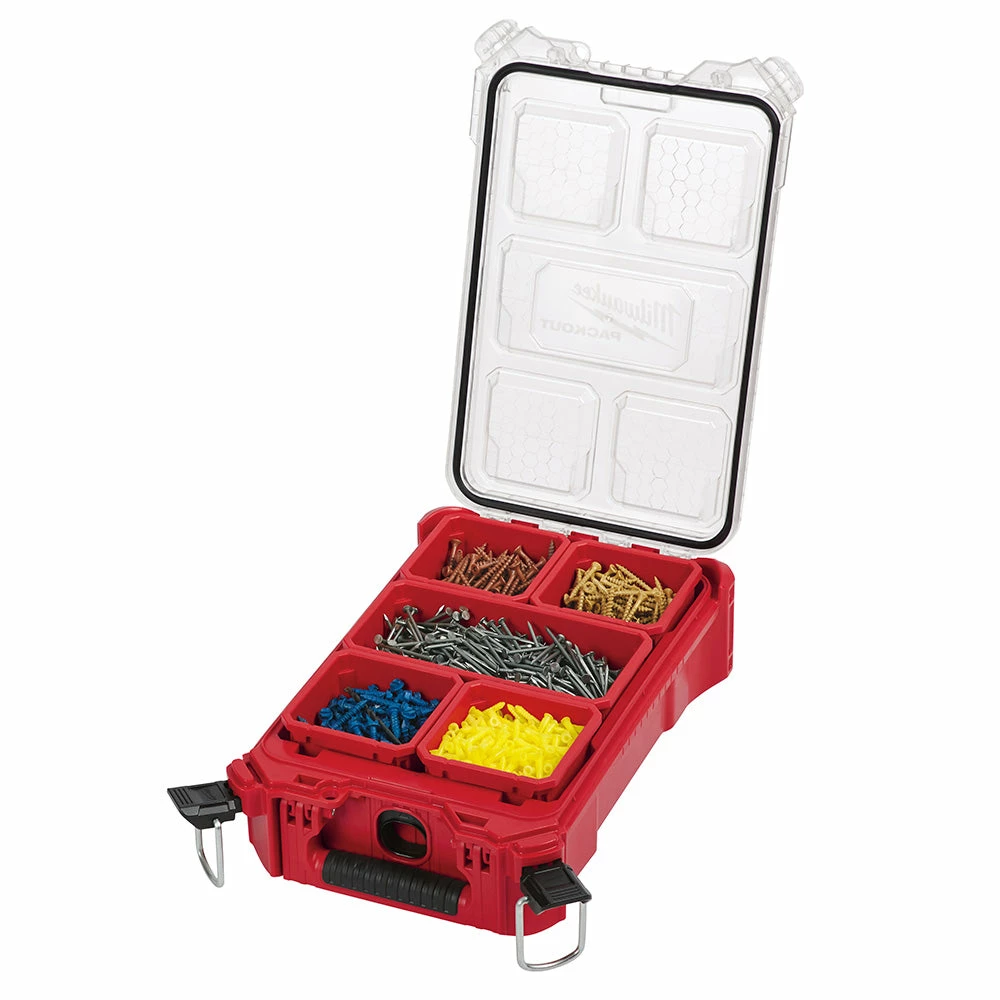 Milwaukee 48-22-8435 5-Bin Impact Resistant Polymer Packout Compact Organizer 10 Milwaukee 48-22-8435 5-Bin Impact Resistant Polymer Packout Compact Organizer