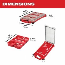 Milwaukee 48-22-8436 5-Compartment PACKOUT Compact Low-Profile Tool Organizer Tools & Equipment