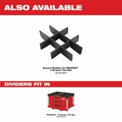 Milwaukee 48-22-8443 PACKOUT 3 Drawer Durable Tool Box W/ 50lbs Capacity