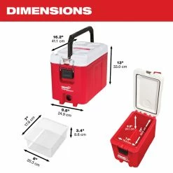 Tools & Equipment Milwaukee 48-22-8460 PACKOUT 16 Quart Hard Sided Impact Resistant Compact Cooler