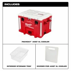 Milwaukee 48-22-8462 PACKOUT 40QT XL Cooler W/ Impact Resistant Polymer Body