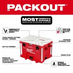 Milwaukee 48-22-8462 PACKOUT 40QT XL Cooler W/ Impact Resistant Polymer Body