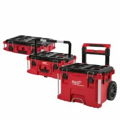 Tools & Equipment Milwaukee 48-22-84PKIT PACKOUT Heavy Duty Polymer Tool Box Combo Kit