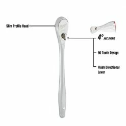 Milwaukee 48-22-9010 1/2" Drive SAE/Metric Ratchet And Socket Set- 47 PC