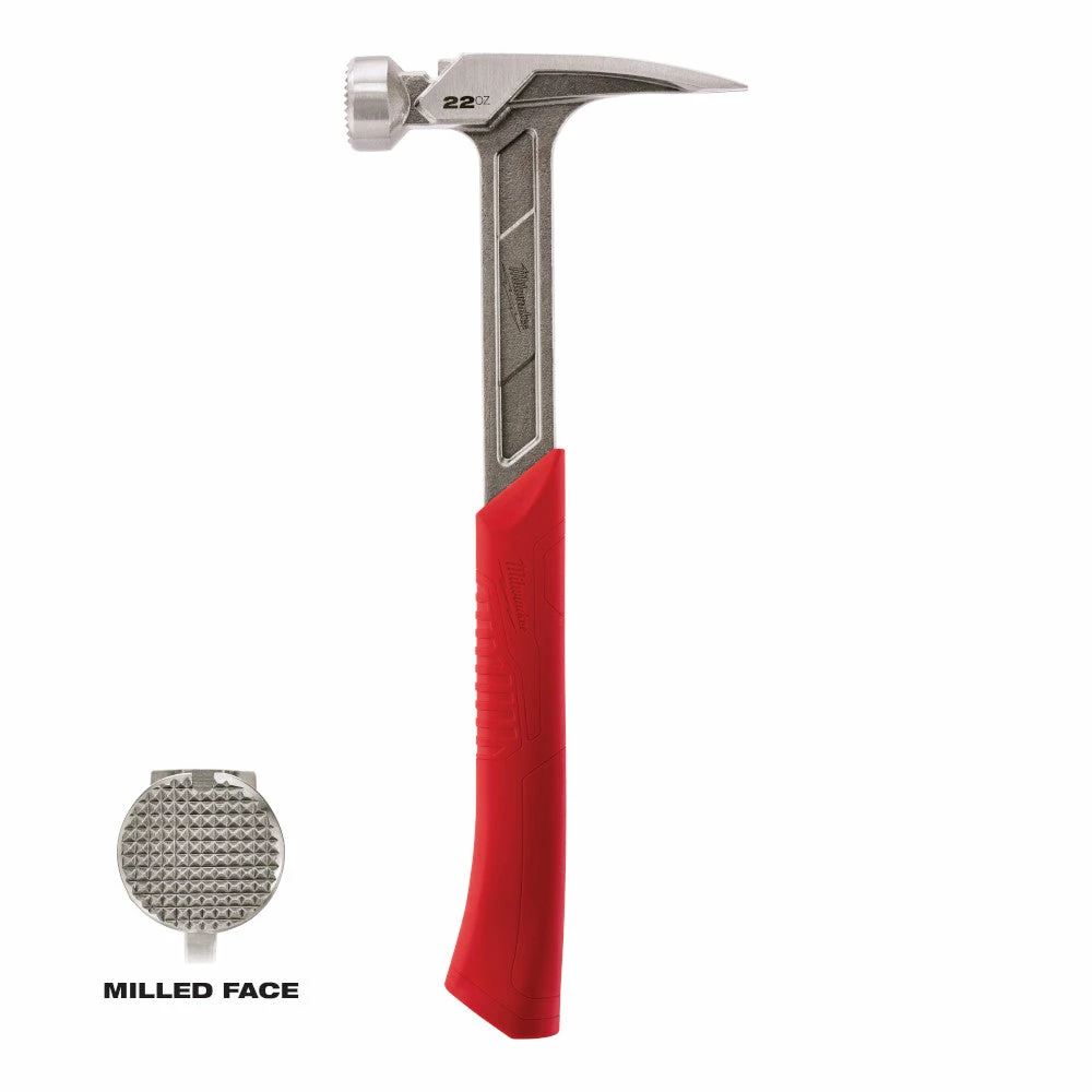 Milwaukee 48-22-9022 22oz Milled Face Framing Hammer W/ I-Beam Handle Tools & Equipment 6 Milwaukee 48-22-9022 22oz Milled Face Framing Hammer W/ I-Beam Handle Tools & Equipment