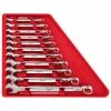 Milwaukee 48-22-9411 SAE Chrome Plated Combination Wrench Set - 11 PC Tools & Equipment