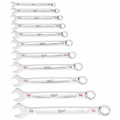 Milwaukee 48-22-9411 SAE Chrome Plated Combination Wrench Set - 11 PC Tools & Equipment