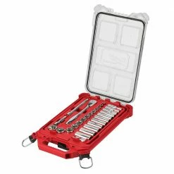 Milwaukee 48-22-9481 3/8” Ratchet SAE Mechanics Tool Set W/ Packout Case - 28pc Hand Tools