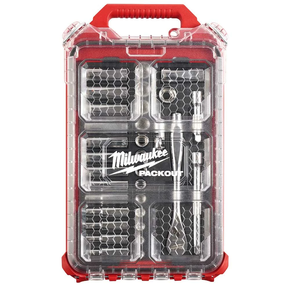 Milwaukee 48-22-9482 3/8” Ratchet Metric Socket Set W/ PACKOUT Case - 32pc 3 Milwaukee 48-22-9482 3/8” Ratchet Metric Socket Set W/ PACKOUT Case - 32pc