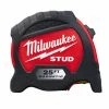 Tools & Equipment Milwaukee 48-22-9725M 25 Foot Magnetic STUD Tape Measure