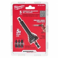 Milwaukee 48-32-2350 Shockwave Impact Conduit Reaming Bit Holder Set, 5pc Power Tools
