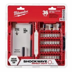 Milwaukee 48-32-4005 Optimized Shockzone Steel Impact Driver Bit Set - 36pc