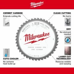 Milwaukee 48-40-4515 8-Inch 42-TPI Durable Metal Cutting Circular Saw Blade