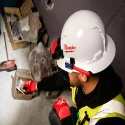 Tools & Equipment Milwaukee 48-73-1011 Full Brim Vented Hard Hat W/ BOLT Slots Type 1 Class C